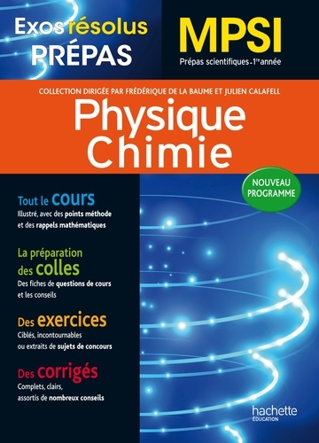 Physique Chimie MPSI. Prépas scientifiques 1re année