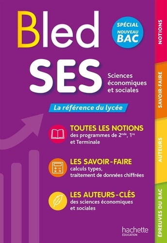 Bled SES Sciences économiques et sociales spécial nouveau BAC. Edition 2020