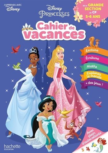 Cahier de vacances de la grande section au CP 5-6 ans. Disney Princesses, Edition 2022