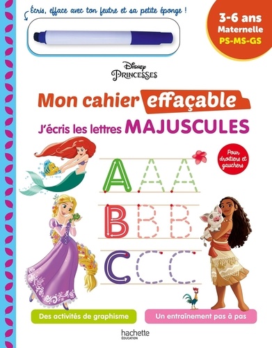 J'écris les lettres majuscules Disney Princesses. Maternelle PS-MS-GS