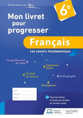 Français 6e Mon livret pour progresser. Les savoirs fondamentaux, Edition 2023
