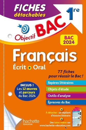 Français écrit et oral 1re. Fiches détachables, Edition 2024