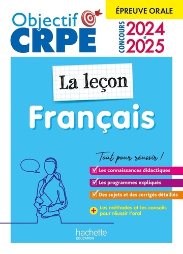 Français La leçon. Epreuve orale d'admission, Edition 2024-2025