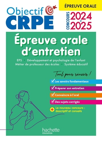 Epreuve orale d'entretien. Edition 2024-2025