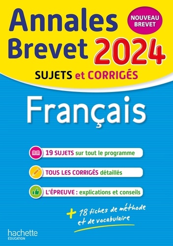 Français 3e. Sujets et corrigés, Edition 2024