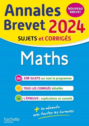 Maths 3e. Sujets et corrigés, Edition 2024