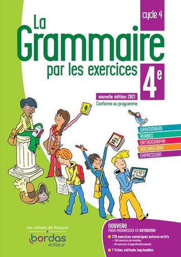 La grammaire par les exercices 4e. Cahier d'exercices, Edition 2021