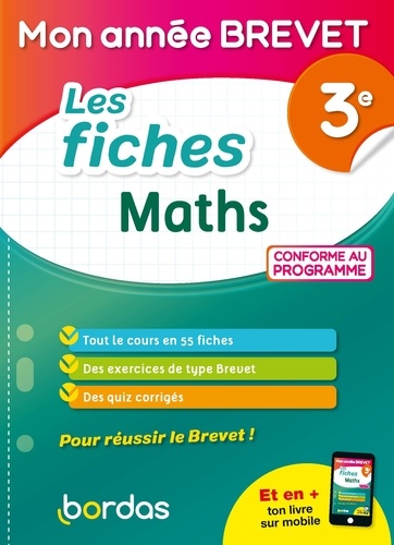 Les fiches Maths 3e. Edition 2021