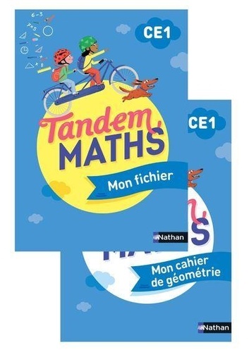 Maths CE1 Tandem. Pack en 2 volumes : Mon fichier avec Mon cahier de géométrie, Edition 2023