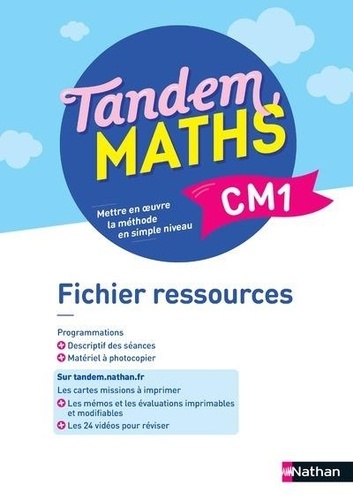 Maths CM1 Tandem. Fichier ressources, Edition 2022