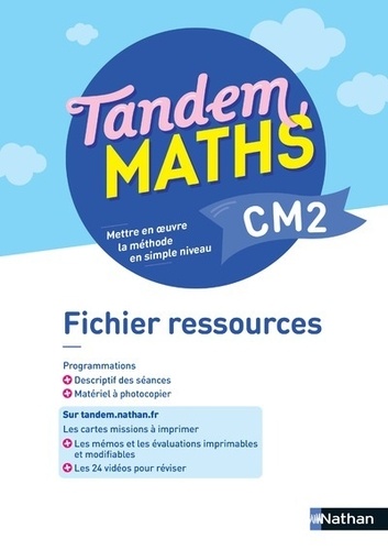 Maths CM2 Tandem. Fichier ressources