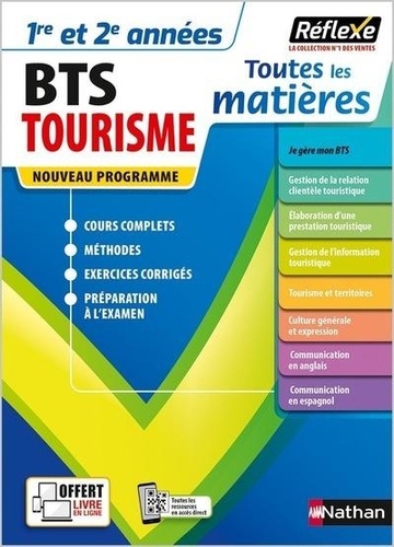 Toutes les matières 1re et 2e années BTS Tourisme. Edition 2021
