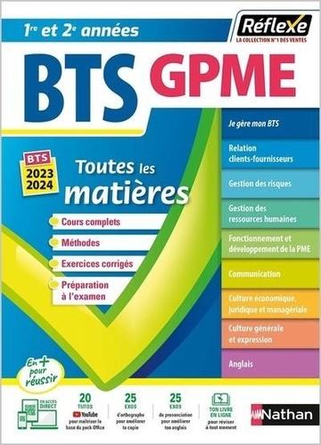 Toutes les matières BTS Gestion de la PME 1re et 2e années. Edition 2022