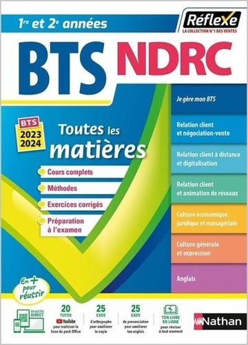 Toutes les matières BTS NDRC 1re / 2e années. Edition 2023-2024