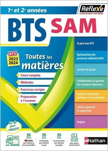 Toutes les matières BTS SAM 1re / 2e années. Edition 2023-2024