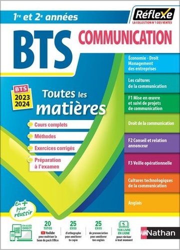 Toutes les matières BTS Communication 1re et 2e années. Edition 2023-2024