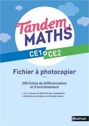 Mathématiques CE1-CE2 Tandem. Fichier à photocopier, Edition 2023