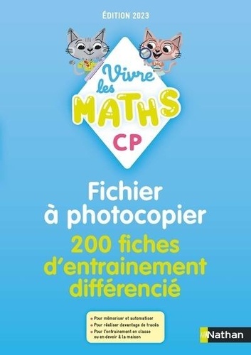 Mathématiques CP Vivre les maths. Fichier à photocopier, Edition 2023