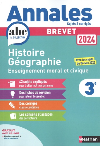 Histoire Géographie EMC 3e. Edition 2024