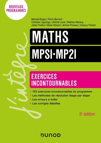 Maths MPSI-MP2I. Exercices incontournables, 5e édition