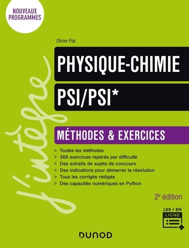 Physique-Chimie PSI/PSI*. Méthodes et exercices, 2e édition