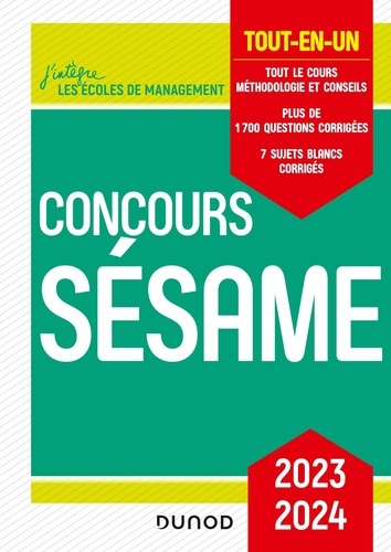 Concours Sésame. Tout-en-un, Edition 2023-2024