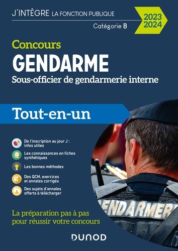 Concours gendarme. Sous officier de gendarmerie interne, Edition 2023-2024