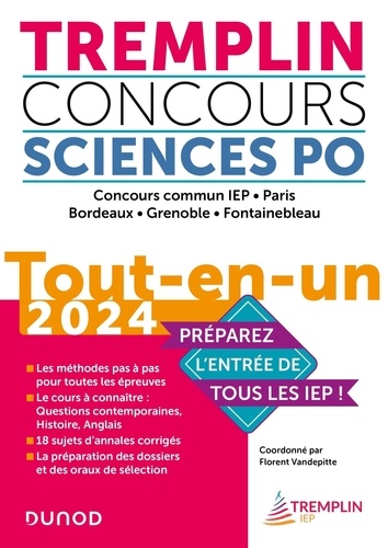 Tremplin concours Sciences Po. Tout-en-un Concours commun IEP, Paris, Bordeaux, Grenoble, Fontainebleau, Edition 2024