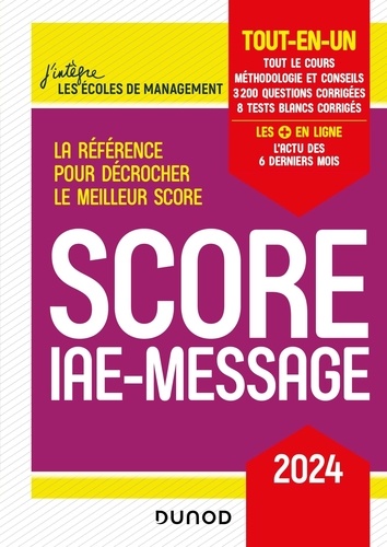 Score IAE-Message. Tout-en-un, Edition 2024