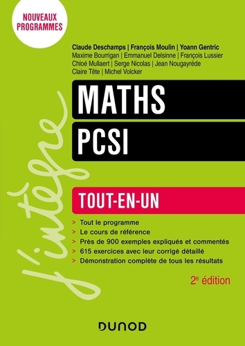 Maths PCSI. Tout-en-un, 2e édition