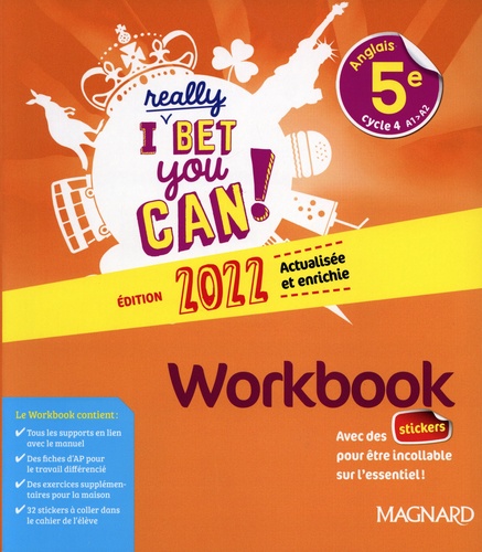 Anglais 5e I Really Bet You Can! Workbook, Edition 2022