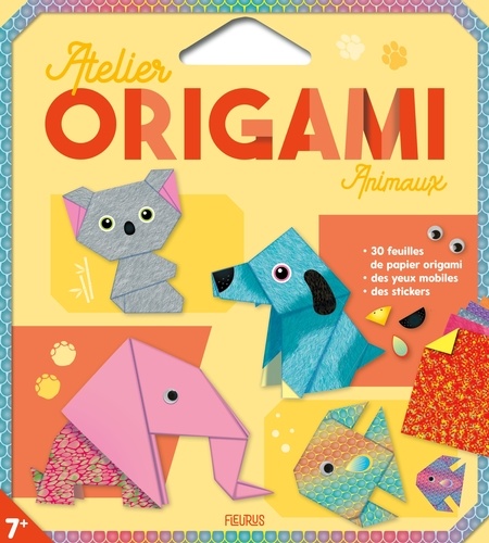 Atelier origami animaux. Avec 30 feuilles, 45 stickers et 16 yeux autocollants