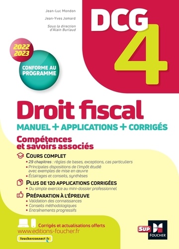 Droit fiscal DCG 4. Manuel, applications et corrigés, Edition 2022-2023