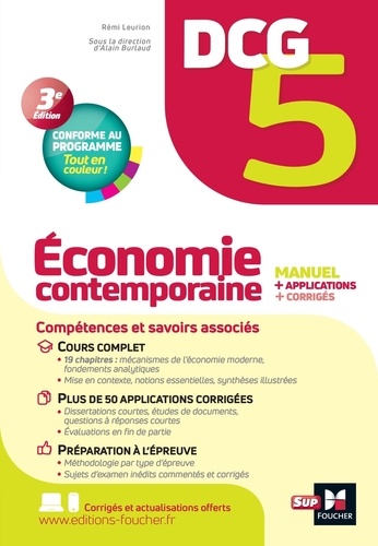 Economie contemporaine DCG 5. Manuel + applications, 3e édition