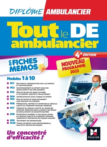 Tout le DE Ambulancier en fiches mémos. Edition 2022