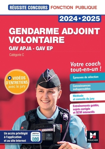 Gendarme adjoint volontaire GAV APJA - GAV EP. Catégorie C, Edition 2024-2025