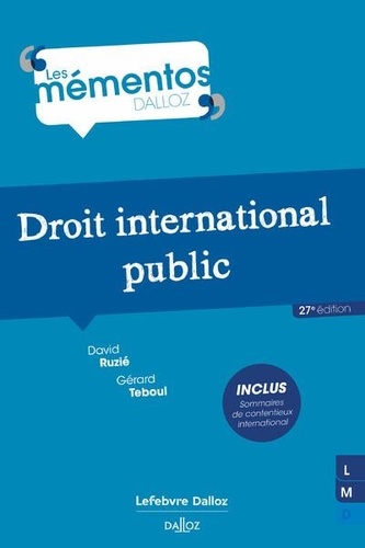 Droit international public. 27e édition