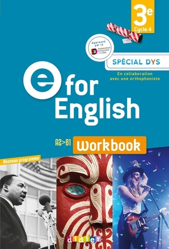 Anglais 3e E for English. Edition 2017 [ADAPTE AUX DYS