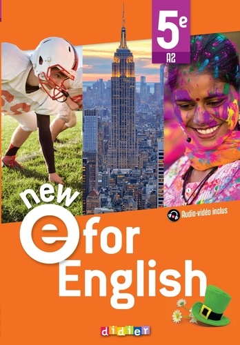 Anglais 5e A2 New E For English. Edition 2022