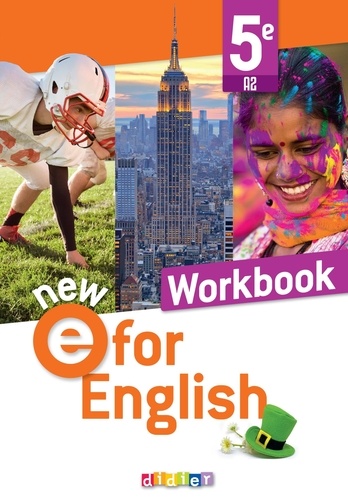 Anglais 5e A2 New E for English. Workbook, Edition 2022