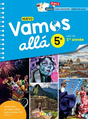 Espagnol 5e LV2-A1 1re année Nuevo Vamos allá. Edition 2022