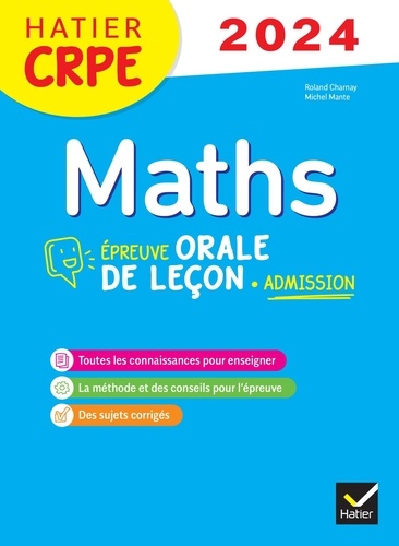 Maths CRPE. Epreuve de leçon, épreuve orale d'admission, Edition 2024