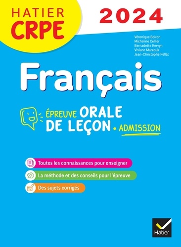 Français CRPE. Epreuve de leçon, épreuve orale d'admission, Edition 2024