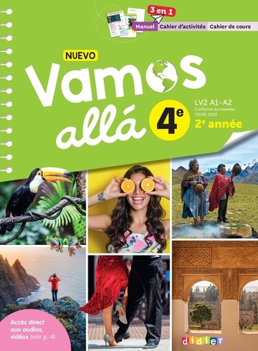 Espagnol 4e Nuevo Vamos allá. 3 en 1 Manuel de l'élève, cahier d'activités, cahier de cours, Edition 2023