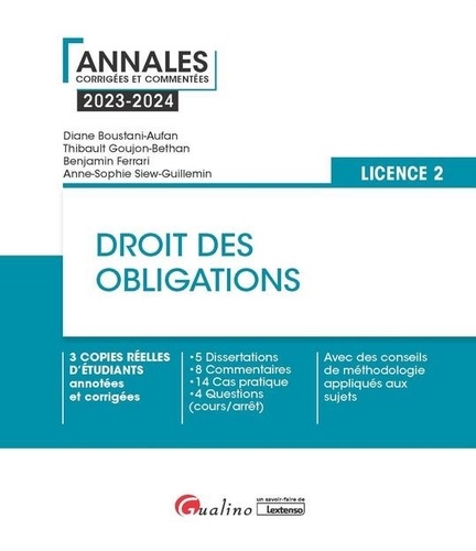 Droit des obligations. Licence 2, Edition 2023-2024