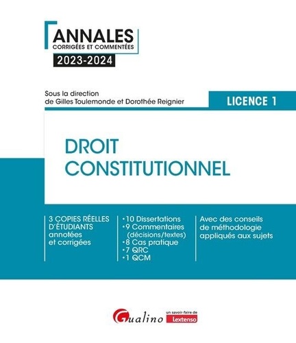 Droit constitutionnel. Licence 1, Edition 2023-2024