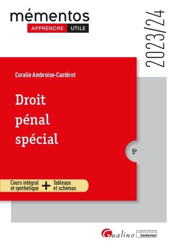 Droit pénal spécial. Edition 2023-2024