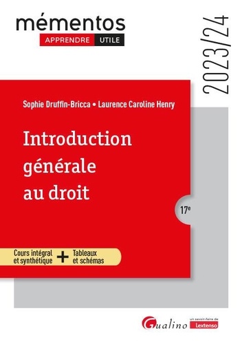 Introduction générale au droit. Edition 2023-2024