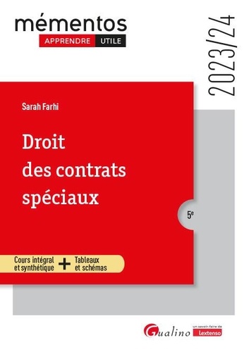 Droit des contrats spéciaux. Edition 2023-2024