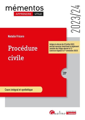 Procédure civile. Edition 2023-2024